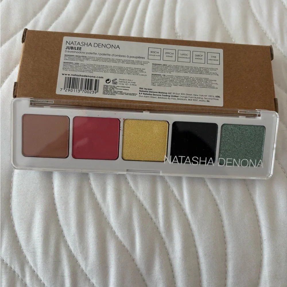 Natasha Denona Jubilee Eyeshadow Palette - Pink, Cream, Black, Aqua
